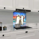 Penguin Family Printed Glass Splashback - DIY - CreoGlass®