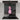 Pink pineapple decorative glass splashback in modern kitchen with induction hob