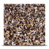Luxury decorative glass with black, white, and gold speckled pattern for bespoke architectural projects