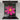 Vibrant pink flower printed on custom kitchen glass splashback, modern luxury interior design