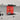 Red swirl LED backlit glass kitchen splashback with modern white cabinetry