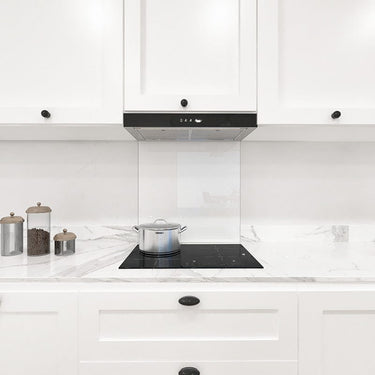 White Colour Glass Splashback - DIY - CreoGlass®