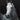Elegant white horse portrait with flowing mane, dark background, artistic painting style