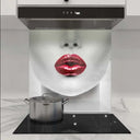 Woman with Red Lips Printed Glass Splashback - DIY - CreoGlass®