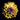 Vibrant yellow dahlia with purple center, artistic floral design for decorative glass inspiration