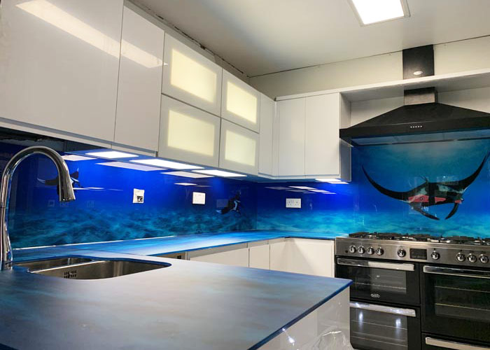 Blue Kitchen Splashbacks