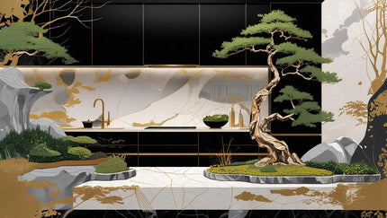 Bonsai-Inspired Kitchen & Bathroom Design