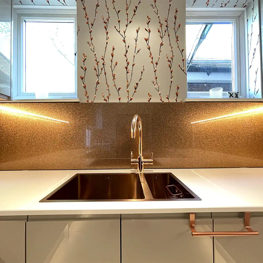 100% Fine Sparkle Splashbacks - CreoGlass®