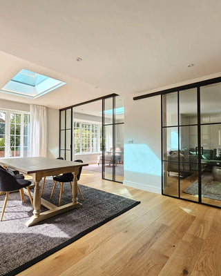 Double Sliding Glass Doors with Two Side Panels – PMF - CreoGlass®
