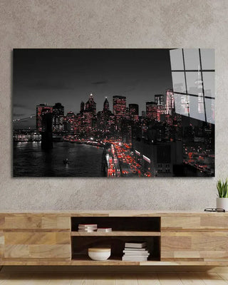 City Glass Wall Art