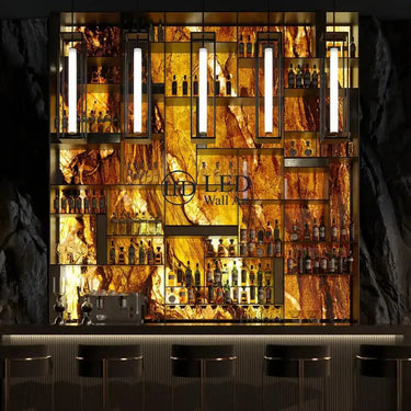 "Patagonia Green" - LED Backlit Glass Splashback - Bespoke - CreoGlass®