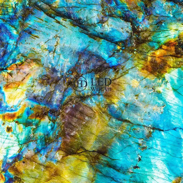 "Lemurian Blue" - LED Backlit Glass Splashback - Bespoke - CreoGlass®