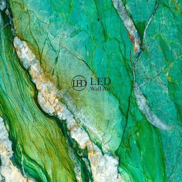 "Patagonia Green" - LED Backlit Glass Splashback - Bespoke - CreoGlass®