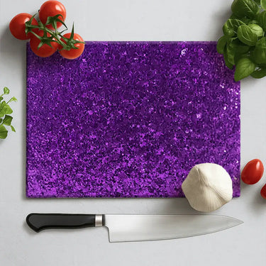 100% Luxury Purple Glass Chopping Board and Placemat - CreoGlass®