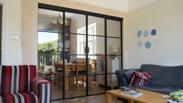 Vista Grid – Double Sliding Glass Door with Two Side Panels – PMF - CreoGlass®