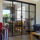 Vista Grid – Double Sliding Glass Door with Two Side Panels – PMF - CreoGlass®