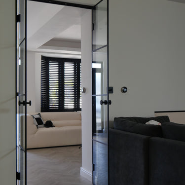 Loft Frame – Double Hinged Glass Door with Knob and Frame – PMF