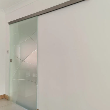 Eclipse Curve - Single Sliding Glass Door - Frameless - CreoGlass®