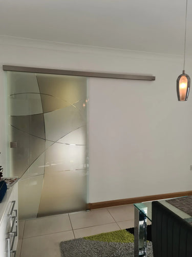 Eclipse Curve - Single Sliding Glass Door - Frameless - CreoGlass®