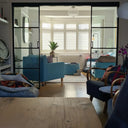 Vista Grid – Double Sliding Glass Door with Two Side Panels – PMF - CreoGlass®