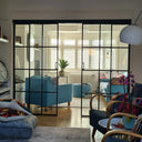 Vista Grid – Double Sliding Glass Door with Two Side Panels – PMF - CreoGlass®