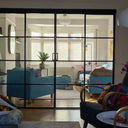 Vista Grid – Double Sliding Glass Door with Two Side Panels – PMF - CreoGlass®