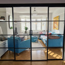 Vista Grid – Double Sliding Glass Door with Two Side Panels – PMF - CreoGlass®