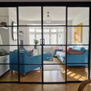 Vista Grid – Double Sliding Glass Door with Two Side Panels – PMF - CreoGlass®