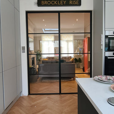 Artisan Grid - Double Hinged Glass Door with Latch and Frame - PMF