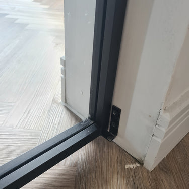 Linear Edge – Double Hinged Glass Door with Handle and Frame – PMF