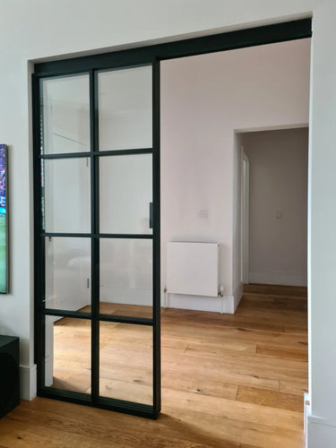 Loft Grid – Single Sliding Glass Door – PMF - CreoGlass®