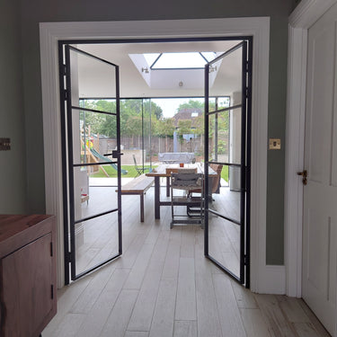 Industrial Edge - Double Hinged Glass Door with Latch and Frame - PMF