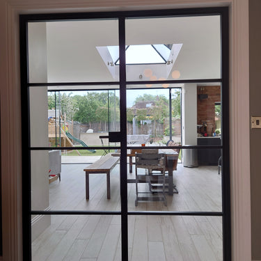 Industrial Edge - Double Hinged Glass Door with Latch and Frame - PMF