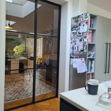 Steel Line – Double Hinged Glass Door with Latch and Frame – PMF