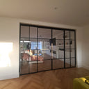 Atrium Grid – Double Sliding Glass Doors with Two Side Panels – PMF - CreoGlass®