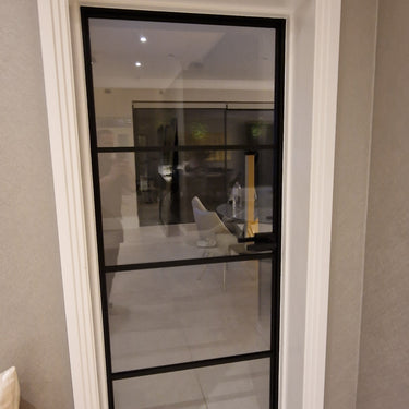 Crescent View – Single Hinged Door with Latch and Frame – PMF