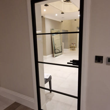 Crescent View – Single Hinged Door with Latch and Frame – PMF