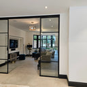 Modern Edge – Double Sliding Glass Door with Two Side Panels – PMF - CreoGlass®