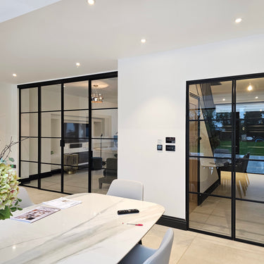 Avenue Grid – Double Hinged Glass Door with Handle and Frame – PMF