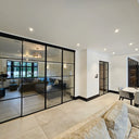 Modern Edge – Double Sliding Glass Door with Two Side Panels – PMF - CreoGlass®