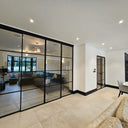 Modern Edge – Double Sliding Glass Door with Two Side Panels – PMF - CreoGlass®