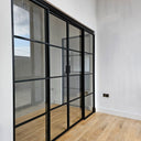 Vista Grid – Double Sliding Glass Door with Two Side Panels – PMF - CreoGlass®