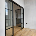 Vista Grid – Double Sliding Glass Door with Two Side Panels – PMF - CreoGlass®