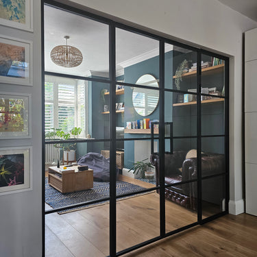 Urban Line – Double Hinged Glass Door with 2 Side Panels and Frame – PMF