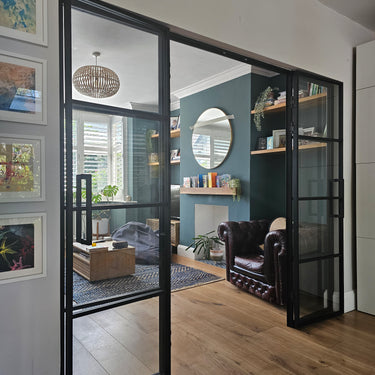 Urban Line – Double Hinged Glass Door with 2 Side Panels and Frame – PMF