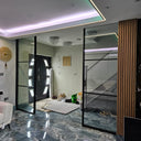 Studio Grid – Double Sliding Glass Door with Two Side Panels – PMF - CreoGlass®
