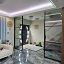 Studio Grid – Double Sliding Glass Door with Two Side Panels – PMF - CreoGlass®