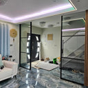 Studio Grid – Double Sliding Glass Door with Two Side Panels – PMF - CreoGlass®