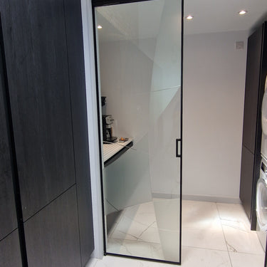 Reflex Grid – Double Hinged Glass Door with Handle and Frame – PMF