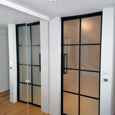 Lumi Frost - Single Hinged Door with Handle and Frame - PMF